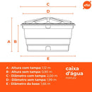 Caixa de água fortlev 2000 litros